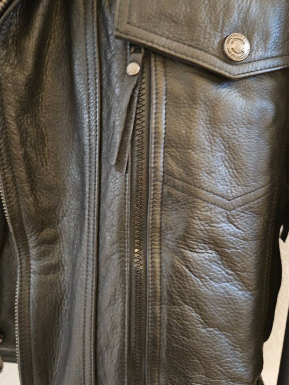 Vintage Harley Davidson Leather Jacket Vented Nevada Removable Liner M {#916-1} - Picture 12 of 16